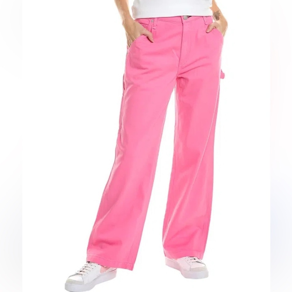 RAG & BONE Sid Straight Leg Carpenter Jeans Bright Pink Size 27